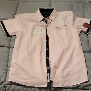 Stylish Kids Button Down Shirt in Pink and Black